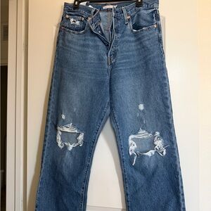 Women’s Blue Distressed Jeans